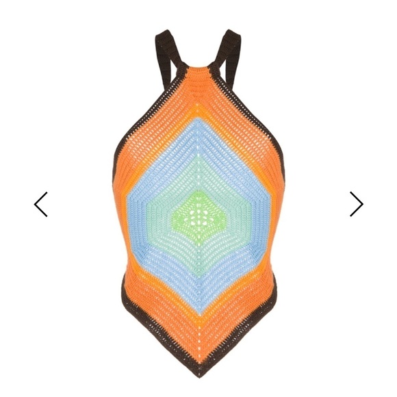 HOUSE OF SUNNY old town crochet handkerchief top 🧡 sz 6 - Picture 11 of 14